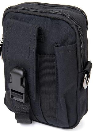 Сумка на пояс нейлон черная vintage 20645