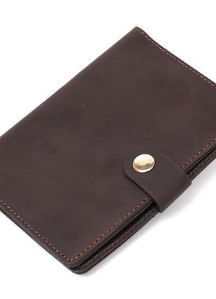 Винтажный матовый кожаный тревел-кейс shvigel коричневый 16517