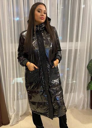 Шикарное зимнее пальто, люкс качество, размер с.