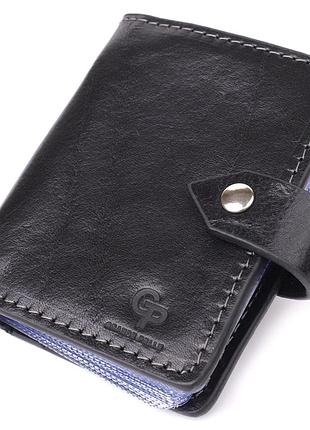 Визитница унисекс из натуральной гладкой кожи grande pelle 22941 черная