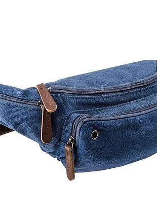 Сумка поясна текстильна синя vintage 20173