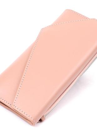 Женский кошелек розовый grande pelle 11360