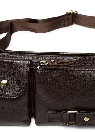 Поясна cумка чоловіча коричнева vintage 14747