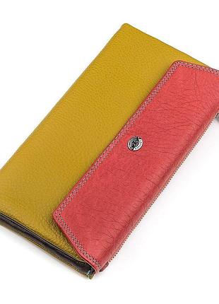 Кошелек женский (sb-) вместительный розовый st leather 18407