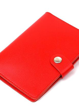 Практичний шкіряний тревел-кейс червоний shvigel 16524