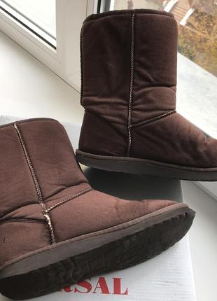 Уги угги чоботи ugg esprit коричневі штучний верх