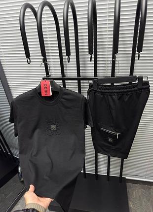 Чорний чоловічий комплект hugo boss🔥