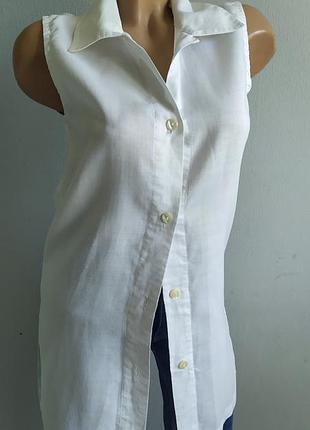 Длинная блуза, казизелька 100% лен.