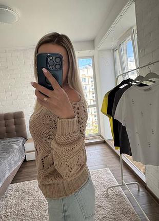 Женская вязаная кофта 3
