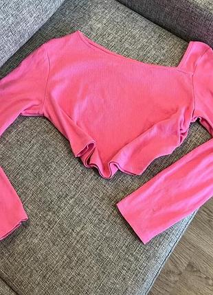 Асимметричный топ с длинным рукавом