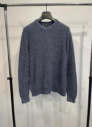 Uniqlo синій светр джемпер l