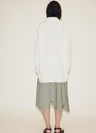 Сорочка біла поплінова zara 5
