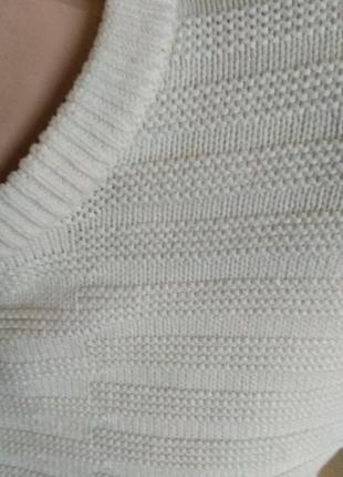 Красивый белый джемпер свитер пуловер jack & jones3 фото