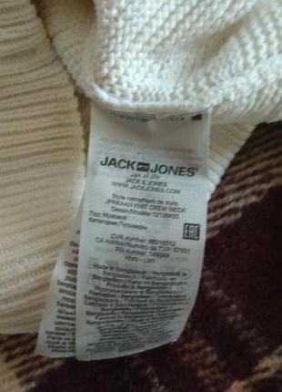 Красивый белый джемпер свитер пуловер jack & jones6 фото