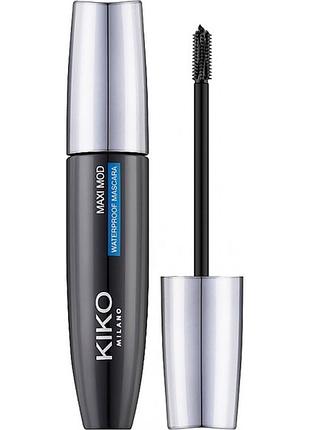 Водостойкая тушь для ресниц kiko milano extra sculpt mod waterproof mascara (000050)