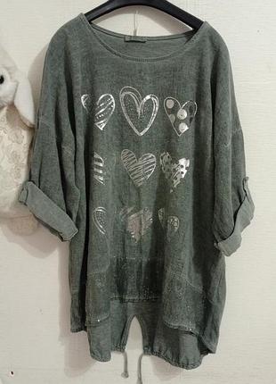 Блуза. льон, бавовна. італія.