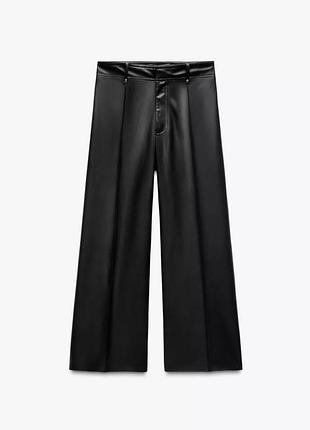 Оригинальные wide leg брюки из эко кожи из новой коллекции new collection zara woman♀️original.