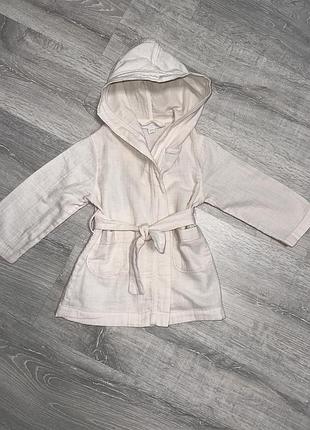 Муслиновый пляжный халат the little white company 12-18мес