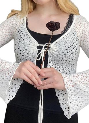 Мереживна біла накидка