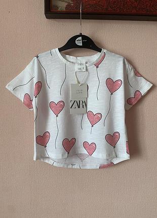Футболка для дівчинки від zara, розмір 80