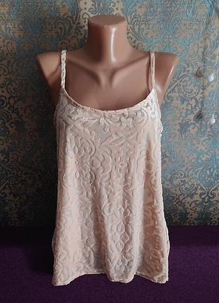 Красивая летняя блуза с бархатным рисунком размер батал l/xl майка блузка