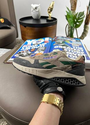 Кроссовки reebok träningslinne classic leather hexalite brown grey green
