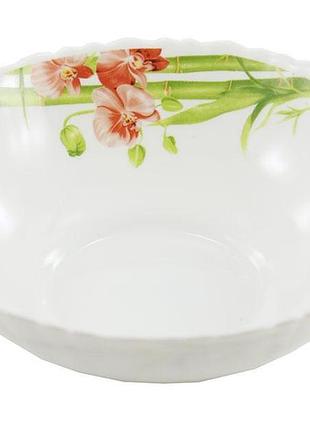 Набор стеклокерамических салатников lumines орхідея  red из 6 предметов в технической упаковке 20.32 см (bb