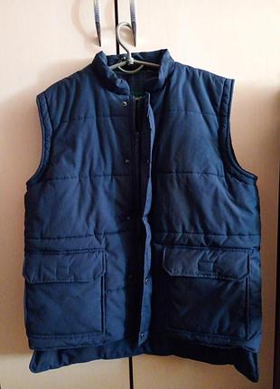 Жилетка мужская зимняя без капюшона, размер л/хл.