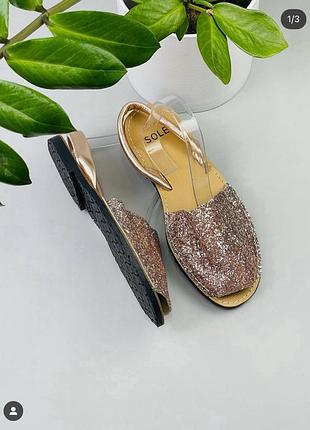 Європа🇪🇺sоlе. іспанія. фірмові шкіряні босоніжки