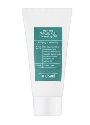 Гель для вмивання з саліциловою кислотою meisani puri-tea salicylic acid cleansing gel 30 мл