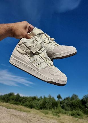 Кожаные нюдовые высокие кроссовки adidas × beyonce ivi park forum mid 36-37, 38- 38,5 и 40 размер