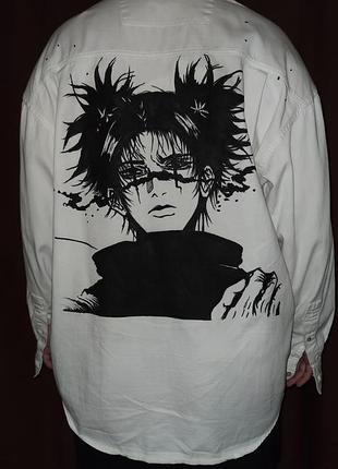 Рубашка кастомная аниме магическая битва унисекс.р.one size