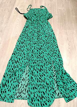 Классное платье миди/макси в животный принт, сарафан, возможно обмен
