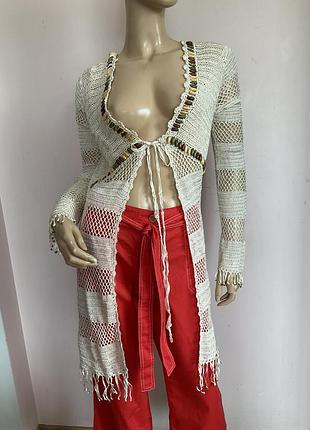 Вискозный оригинальный кардиган / s /