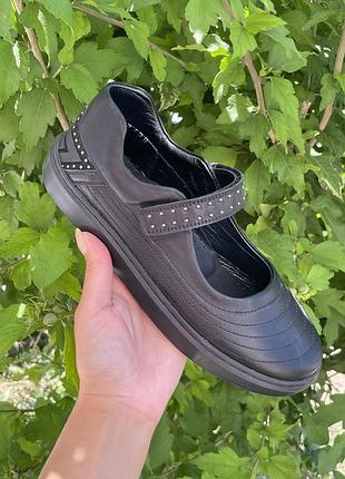 Балетки туфлі натуральна шкіра для дівчинки 23 см устілка