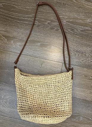 Сумка плетеная рафия