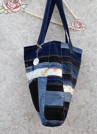 Сумка шопер джинс 4