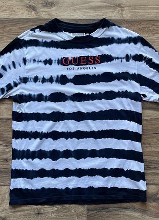 Guess tie dye shirt (black/white) чоловіча футболка