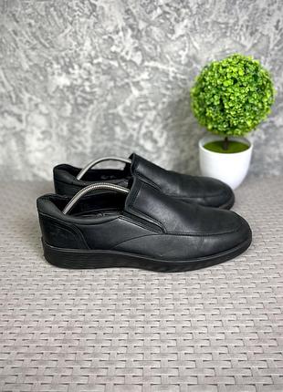 Ecco s-lite кроссовки туфли 43 размер кожаные черные оригинал