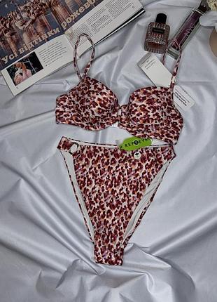 Купальник роздільний 75с (в) + s від hunkemoller leo лео tobago