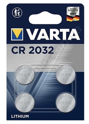 Литиевая кнопочная батарейка varta cr2032 - 4 шт