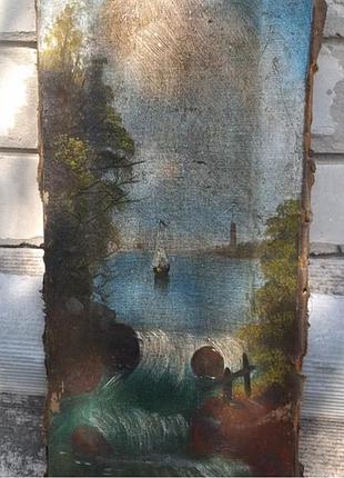 Антиквариат.
старинная картина, выполненная маслом, на холсте