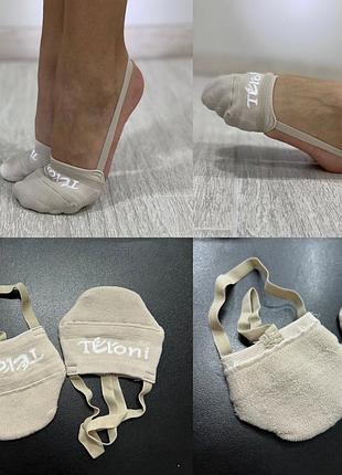 Носки полуноски полупальцы для гимнастики чирлидинга танцев tuloni 27-41р