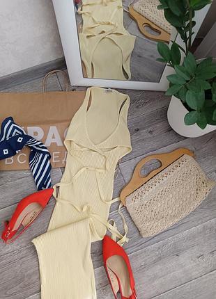 Шикарна сукня в рубчик zara 💛 9