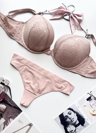 Комплект victoria’s secret набор набір білизна вікторія сікрет белье виктория сикрет бюст