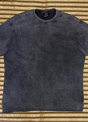 Футболка bershka t-shirt/tee garment dye oversize/оверсайз