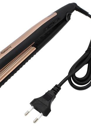 Праска для волосся гофре gemei gm-2955 з керамічним покриттям