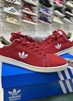 Чоловічі кросівки adidas stan smith оригінал 44 р червоні кеди класика