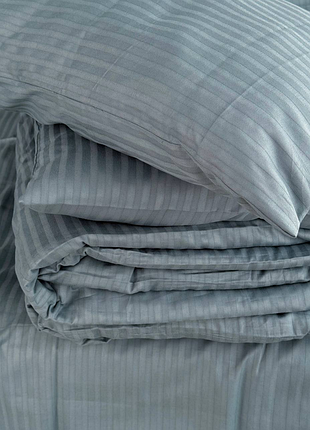 Постельное белье, двуспальный комплект постельного белья, страйп-сатин