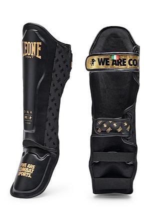 Защита голени leone dna rex leather black m